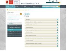 Maquette site web bibliothèques de l'ups(v10-)