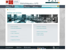 Maquette site web bibliothèques de l'ups(v10-)