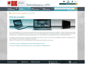 Maquette site web bibliothèques de l'ups(v10-)