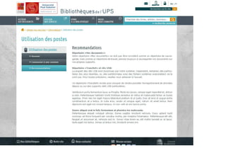 Maquette site web bibliothèques de l'ups(v10-)