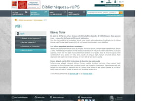 Maquette site web bibliothèques de l'ups(v10-)