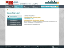 Maquette site web bibliothèques de l'ups(v10-)