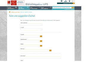 Maquette site web bibliothèques de l'ups(v10-)