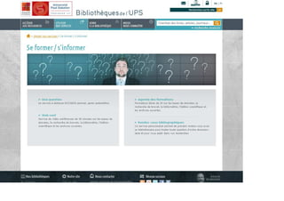 Maquette site web bibliothèques de l'ups(v10-)