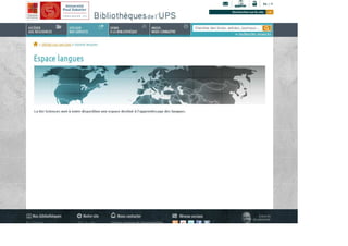 Maquette site web bibliothèques de l'ups(v10-)