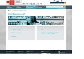 Maquette site web bibliothèques de l'ups(v10-)