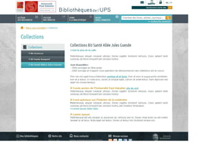 Maquette site web bibliothèques de l'ups(v10-)