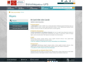 Maquette site web bibliothèques de l'ups(v10-)