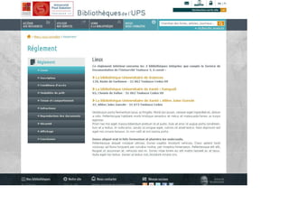 Maquette site web bibliothèques de l'ups(v10-)