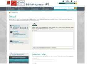 Maquette site web bibliothèques de l'ups(v10-)