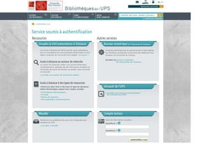Maquette site web bibliothèques de l'ups(v10-)