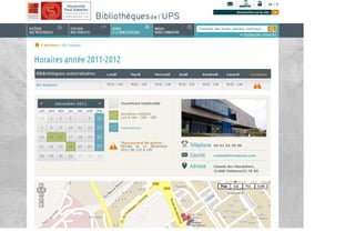 Maquette site web bibliothèques de l'ups(v10-)