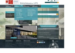 Maquette site web bibliothèques de l'ups(v10-)