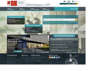 Maquette site web bibliothèques de l'ups(v10-)