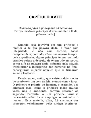 Maquiavel - O Principe