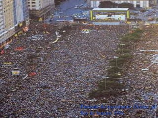 Passeata do movimento Diretas já!
Rio de Janeiro. 1984.
 