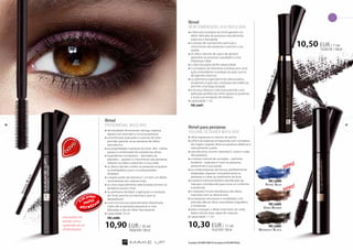 26 27 
muito 
10,50 EUR / 7 ml 
150,00 EUR / 100 ml 
Rímel 
new dime nsion lash mascara 
»»a fórmula inovadora do rímel garante um 
efeito delicado de pestanas naturalmente 
espessas e alongadas 
»»o extrato de rosmaninho estimula o 
crescimento das pestanas e previne a sua 
queda 
»»os óleos naturais de soja e de girassol 
garantem às pestanas suavidade e uma 
hidratação ideal 
»»o óleo de jojoba dá-lhe elasticidade 
»»o complexo de vitaminas nutritivas tem uma 
ação antioxidante e protege da ação nociva 
de agentes externos 
»»os polímeros especialmente selecionados, 
resistentes à ação das condições atmosféricas, 
permite uma larga duração 
»»a escova clássica e volumosa permite uma 
aplicação perfeita do rímel, separa as pestanas 
e evita a acumulação de resíduos 
»»capacidade: 7 ml 
FM | nm01 
Rímel para pestanas 
Volume Designer Mascara 
»»olhar expressivo e volume de sonho 
»»a fórmula especial, enriquecida com complexo 
de origem vegetal, deixa as pestanas elásticas e 
naturalmente suaves 
»»cera de arroz, rica em vitamina E, nutre e cuida 
das pestanas 
»»o extrato natural de carnaúba – palmeira 
brasileira - regenera e nutre as pestanas, 
prevenindo a sua queda 
»»as cerdas espessas da escova, perfeitamente 
adaptadas, separam completamente as 
pestanas e cubre-as totalmente de tinta 
»»a textura cremosa facilita a distribuição da 
máscara, contribuindo para uma cor uniforme 
e profunda 
»»a máscara é muito duradoura, não deixa 
manchas nem se desmancha 
»»as pestanas volumosas e modeladas com 
precisão dão ao olhar uma beleza magnética 
e misteriosa 
»»para conseguir o efeito mais forte, de noite, 
basta colocar duas capas de máscara 
»»capacidade: 11 ml 
10,30 EUR / 11 ml 
93,63 EUR / 100 ml 
Rímel 
PHENOMENAL MASCARA 
»»dá resultados fenomenais: alonga, espessa, 
separa com precisão e curva as pestanas 
»»uma fórmula avançada e a escova de ultra-precisão 
garante umas pestanas de efeito 
panorámico 
»»as propriedades nutritivas do rímel têm mérito 
graças à combinação de substâncias ativas 
»»ingredientes inovadores – derivados de 
péptidos – apoiam o crescimento das pestanas, 
realizam as raízes e previnem a sua caída 
»»os óleos naturais nutrem as pestanas enquanto 
os fosfolipídeos que e os polissacáridos 
hidratam 
»»o duplo poder da vitamina C e E tem um efeito 
neutralizante dos radicais livres 
»»as ceras especialmente selecionadas tornam as 
pestanas suaves e lisas 
»»os polímeros facilitam a aplicação e a duração 
do rímel, previne as manchas e que se 
despedacem 
»»uma mini escova especialmente desenhada 
cobre até as pestanas pequenas e mais 
delicadas, e dá um olhar hipnotizante 
»»capacidade 10 ml 
FM | m006 
10,90 EUR / 10 ml 
109,00 EUR / 100 ml 
» » novo! 
Hypnotic Black 
FM | m004 
»» novo! 
Royal Blue 
FM | m005 
Dark Brown 
FM | m003 
Midnight Black 
Intense Black 
este produto foi 
testado com a 
supervisão de um 
oftalmologista. 
Os produtos FM GROUP MAKE UP são originais do FM GROUP World. 
 