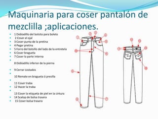 Maquinaria Para Coser PantalóN De Mezclilla