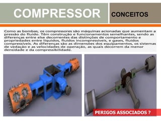 COMPRESSOR CONCEITOS
PERIGOS ASSOCIADOS ?
 