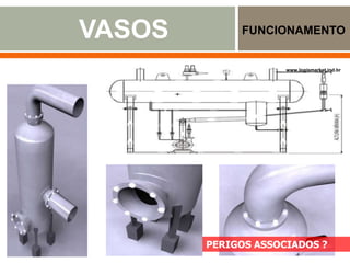 VASOS FUNCIONAMENTO
www.engemet.com
www.logismarket.ind.br
PERIGOS ASSOCIADOS ?
 