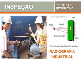 TESTE NÃO
DESTRUTIVO
RADIOGRAFIA
INDUSTRIAL
www.mundodastribos.com
www.tecnologiaradiologica.com
 