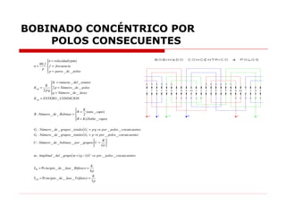 BOBINADO CONCÉNTRICO POR  POLOS CONSECUENTES 