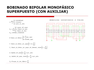 BOBINADO BIPOLAR MONOFÁSICO SUPERPUESTO (CON AUXILIAR) 