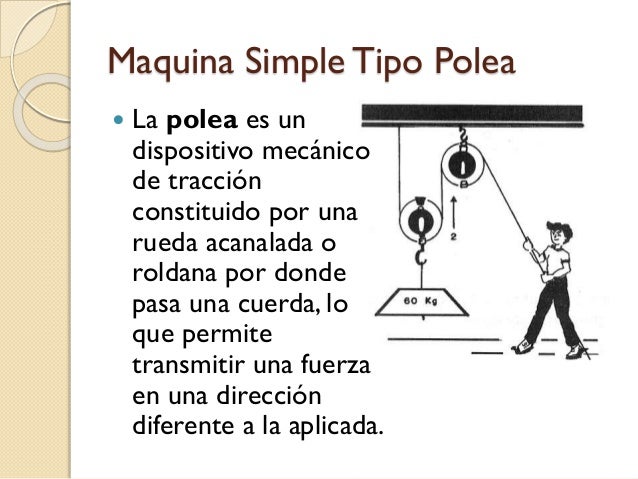 Resultado de imagen de la polea maquina simple
