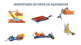 IDENTIFIQUE OS TIPOS DE ALAVANCAS
 