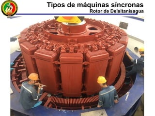 Tipos de máquinas síncronas
Rotor de Delsitanisagua
 