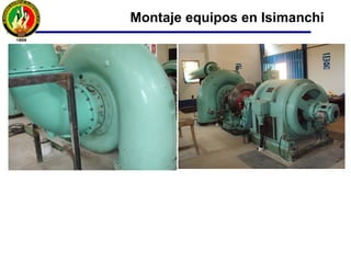 Alternador acoplado a la red
• La conexión en paralelo de un alternador (generador) implica una serie de
operaciones complejas que se denomina sincronización de la máquina.
• Para sincronizar un alternador es necesario que la tensión instantánea del
generador tenga igual magnitud y fase que el valor instantáneo de la tensión de
la red.
CC
Con frecuencia de 60 Hz – RED (S. N.I. - ω)
Con frecuencia de 58 Hz – Generador (ω’)
A2
V/V’
f/f’
Vo
S
2
ω'ω
ωyωω
tsenω*tsenωV22V
bo
b0FRR'
−
=≈
−=
ω’
ωo
 