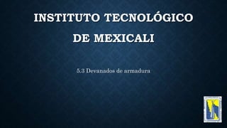INSTITUTO TECNOLÓGICO
DE MEXICALI
5.3 Devanados de armadura
 