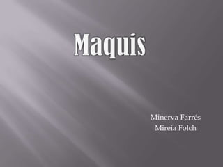 Maquis Minerva Farrés Mireia Folch 