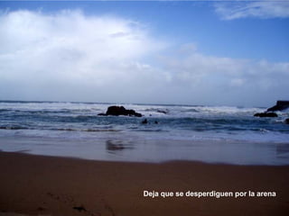 Deja que se desperdiguen por la arena 