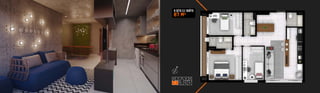 3 qts c/ suíte
87 m²
 
