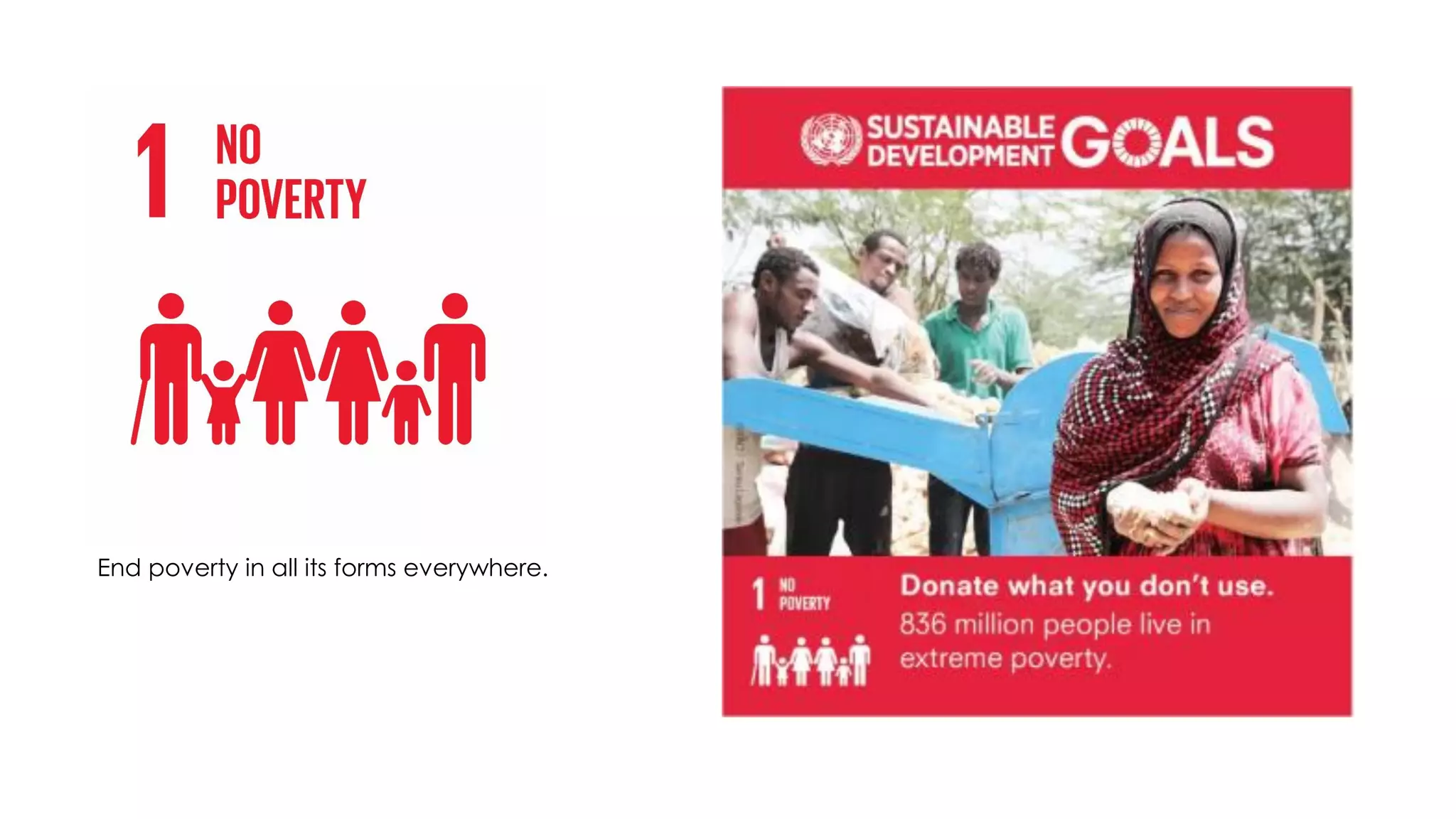 End poverty in all its forms everywhere.
 