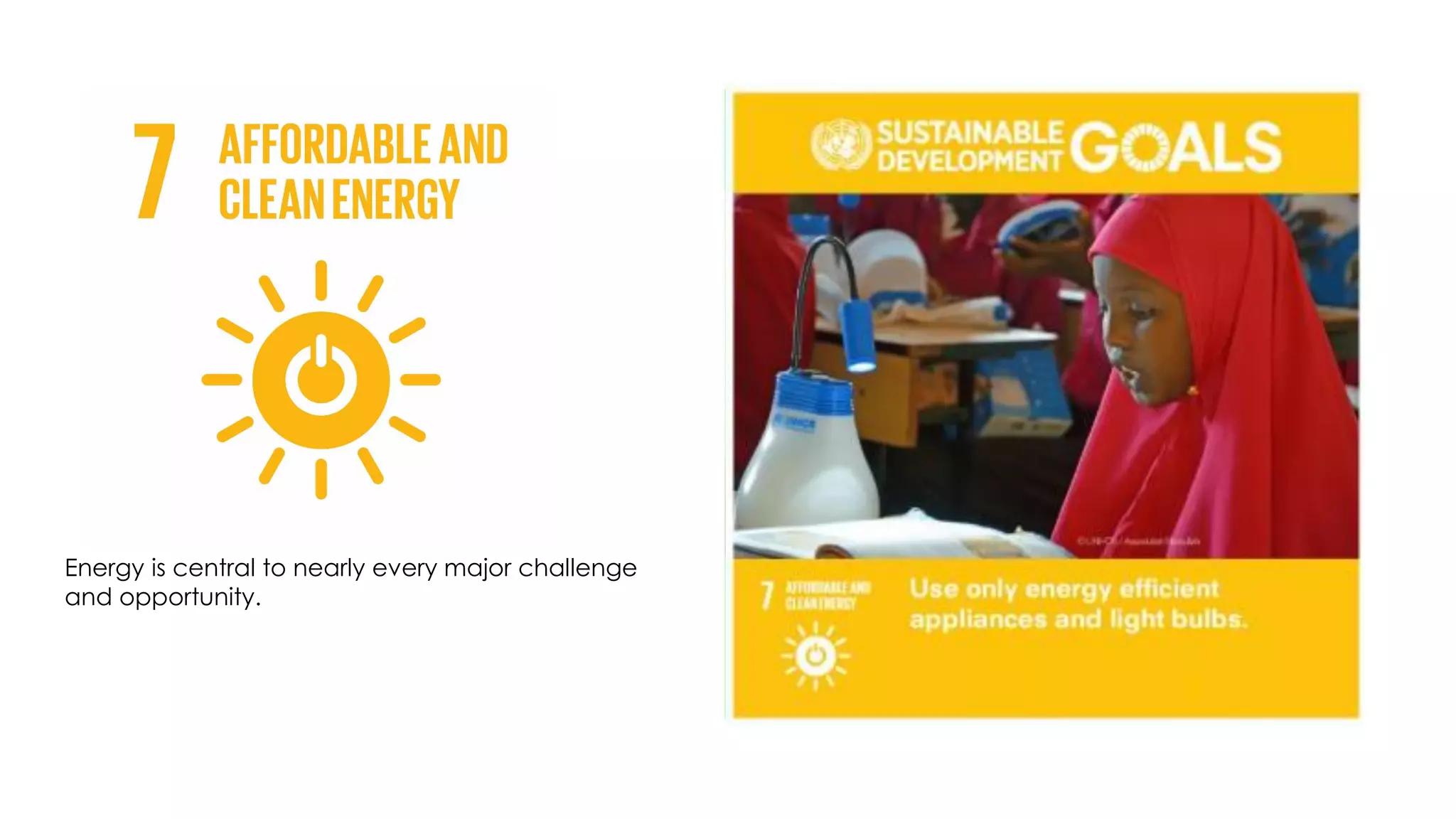 Energy is central to nearly every major challenge
and opportunity.
 