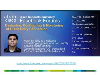 © 2011 Cisco and/or its affiliates. All rights reserved. 71
https://www.facebook.com/events/314753018627639/
 
