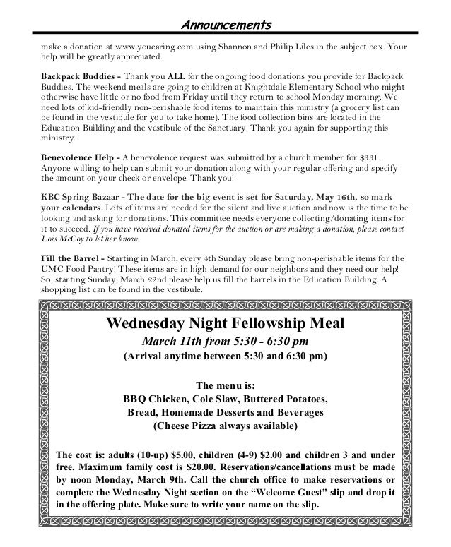 knightdale baptist church march 1st 2015 worship bulletin how to create a church bulletin
