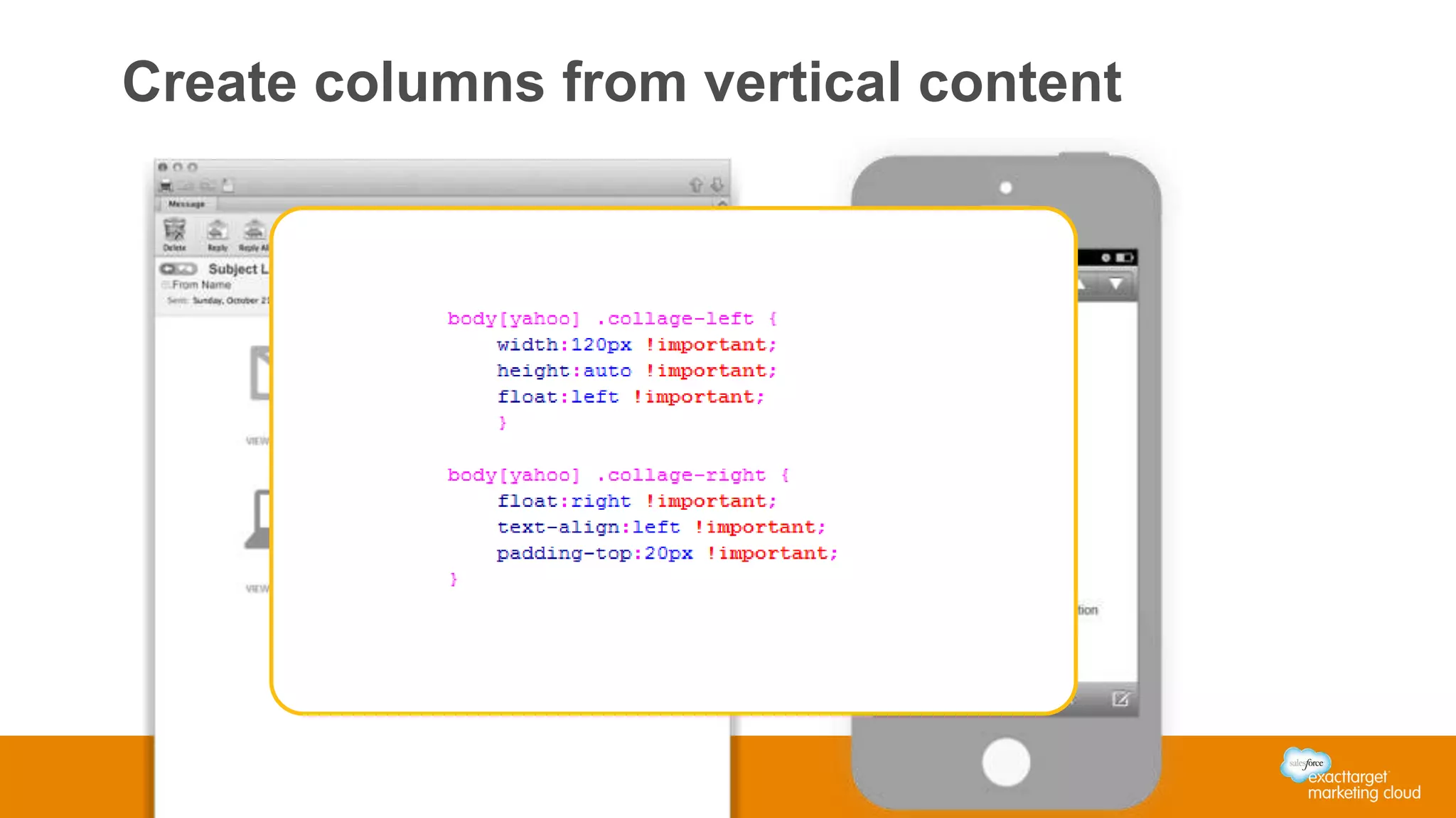 Create columns from vertical content
 