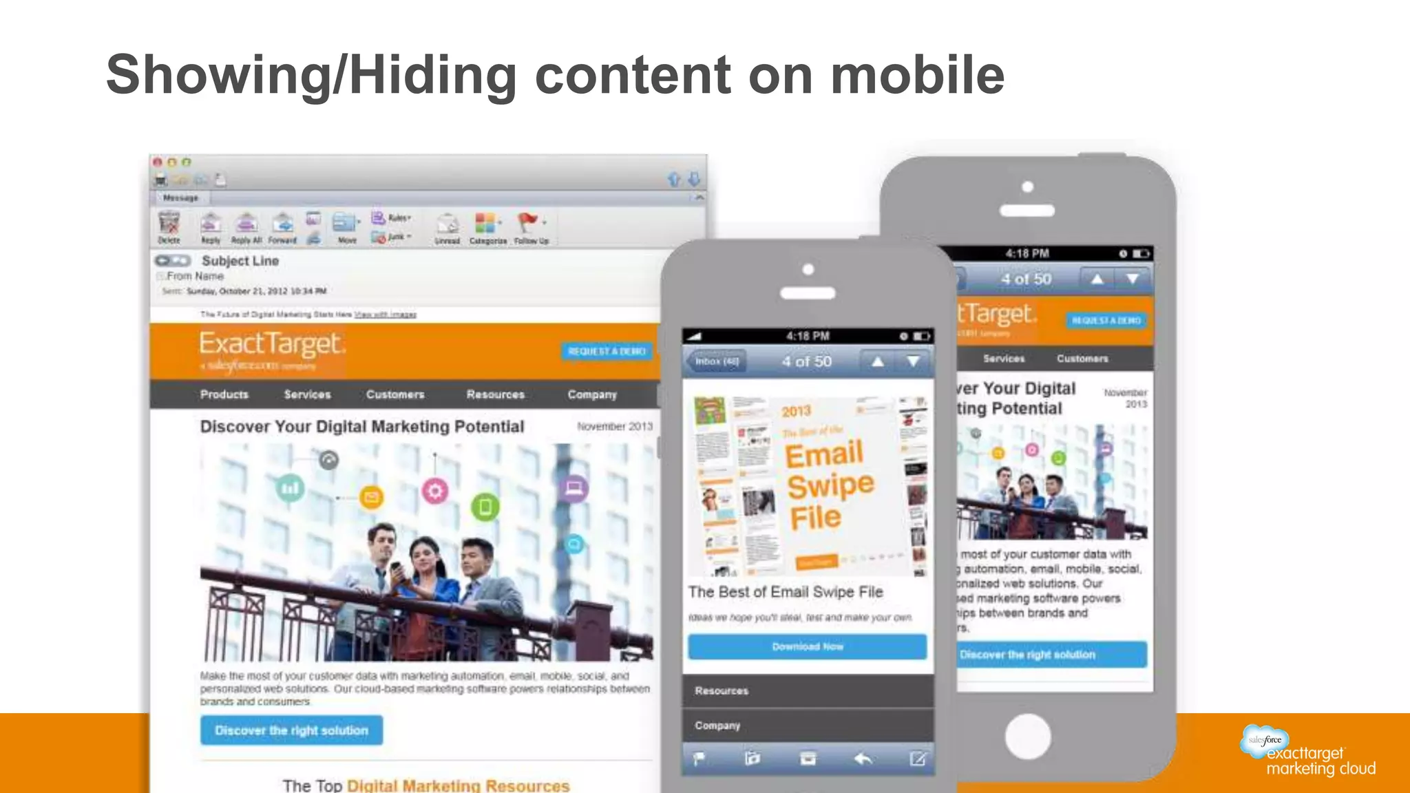 Showing/Hiding content on mobile
 