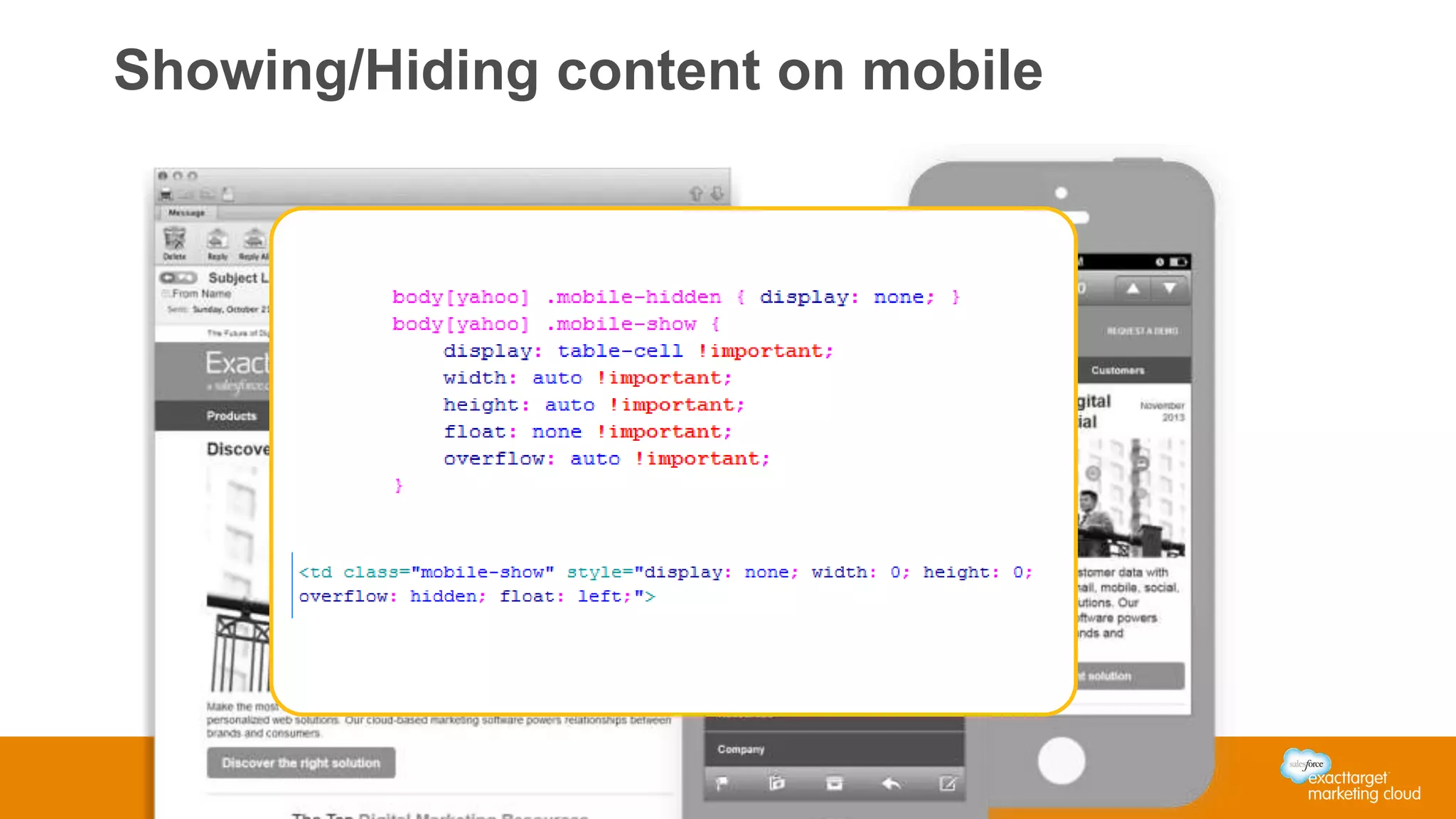 Showing/Hiding content on mobile
 
