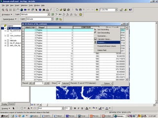 Attribute Table Statistics
Example
 