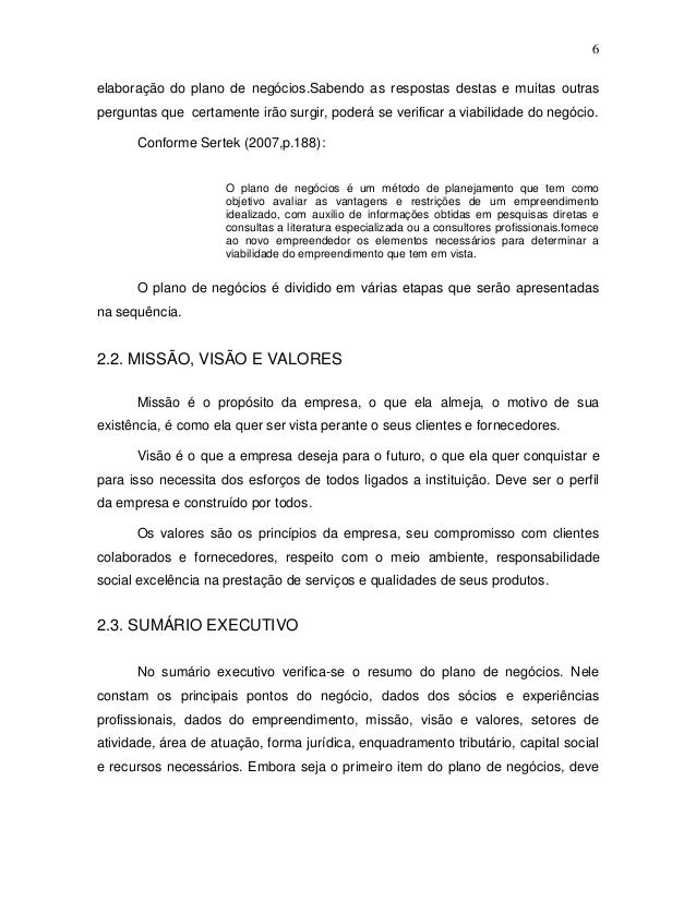 Plano de negocios investimento