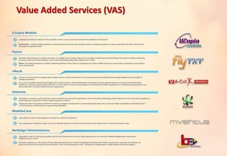 Value Added Services (VAS)
 