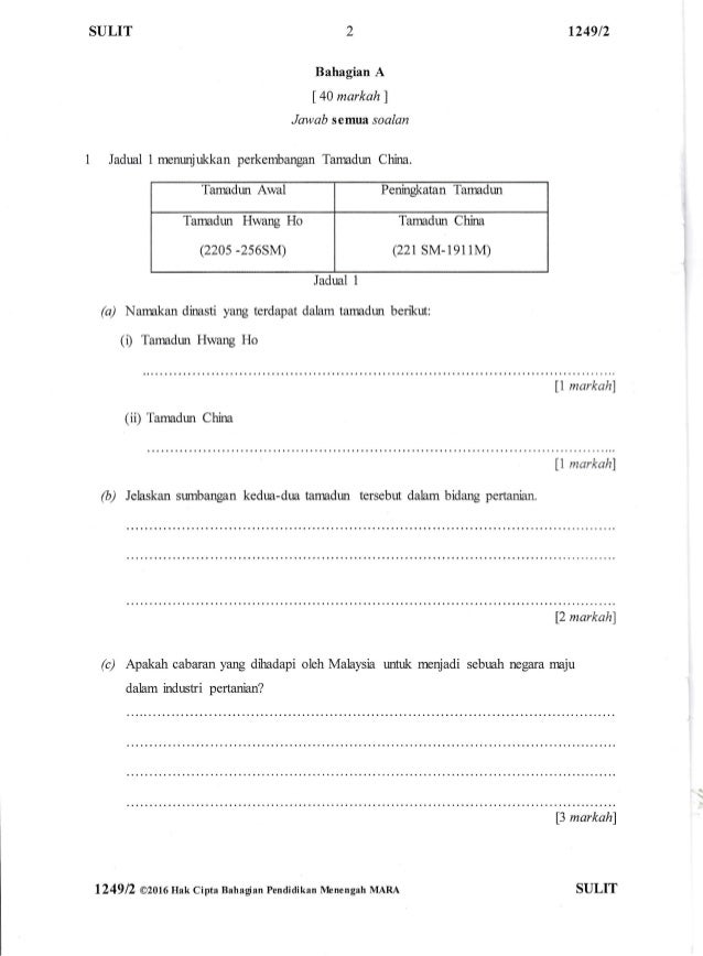 Soalan Kertas 2. Trial MRSM 2016