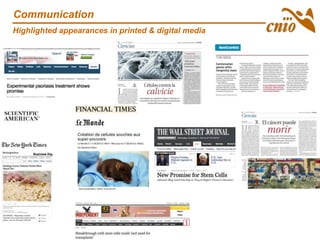 Communication
Highlighted appearances in printed & digital media
 