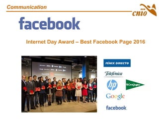 Internet Day Award – Best Facebook Page 2016
Communication
 