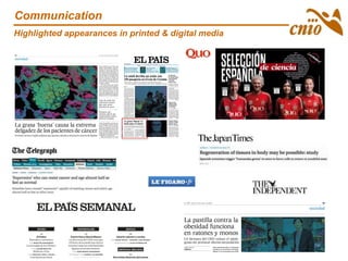 Highlighted appearances in printed & digital media
Communication
 