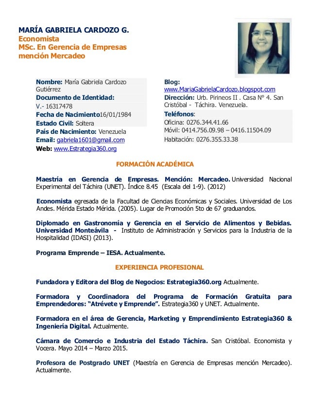 formatos de resumen curricular